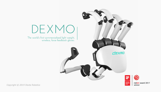 バーチャル物体の感触までも再現するグローブ型VRデバイス「Dexmo」、企業向けに量産化