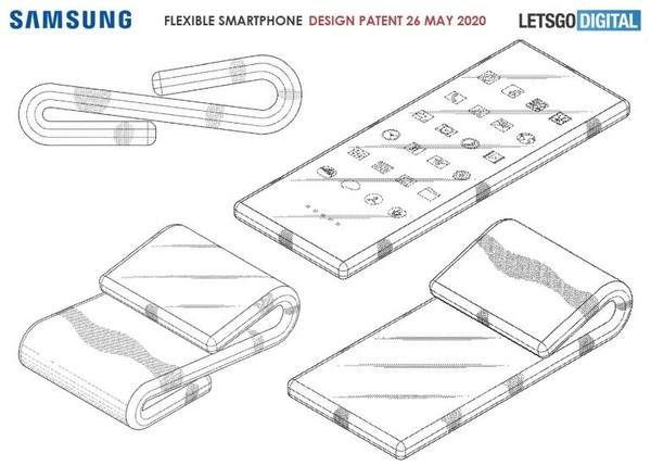 サムスン、次世代ディスプレイ搭載スマホの特許を公開　S字型に折り畳み可能