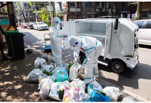 新型コロナ対策で無人配送車を活用　湖南省長沙市