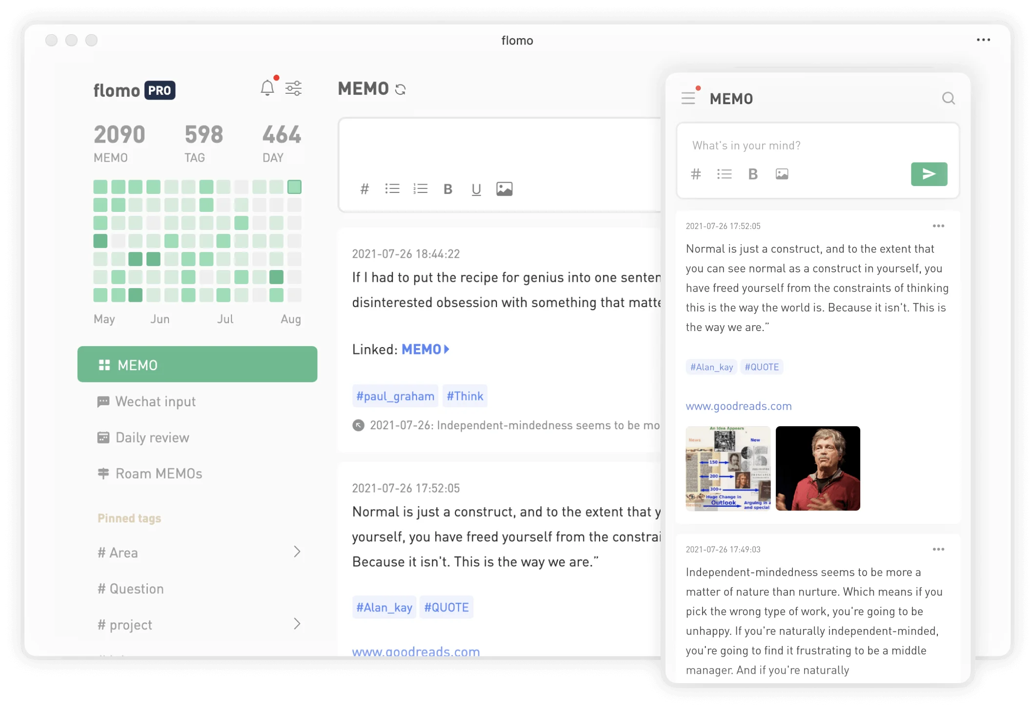 カード式メモ書きアプリ「flomo」、バイトダンス傘下のアウトライナーツールを買収