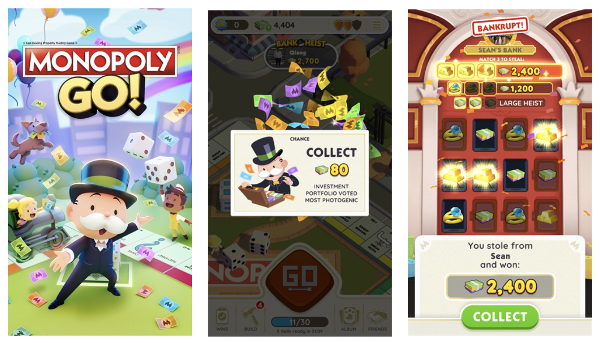 世界モバイルゲーム売上高、米「Monopoly GO!」が中国「王者栄燿」から首位奪う：23年12月