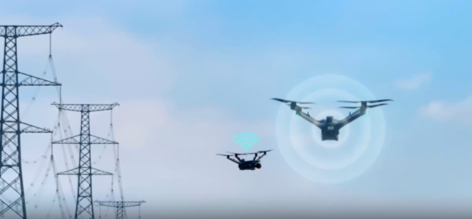 【動画】中国の電力業界初、中継一体式ドローンで送電線点検の効率向上