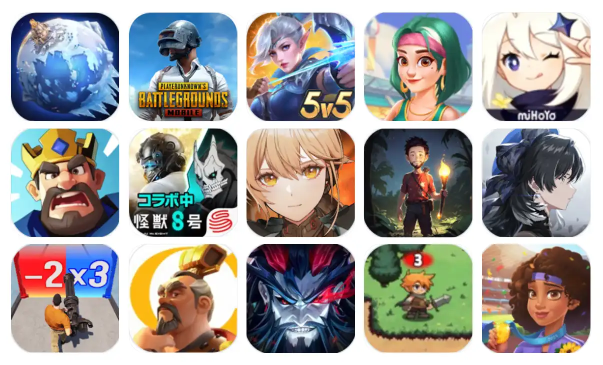 中国モバイルゲーム、海外売上高1位は「ホワサバ」「Apex Girl」が急浮上：25年4月