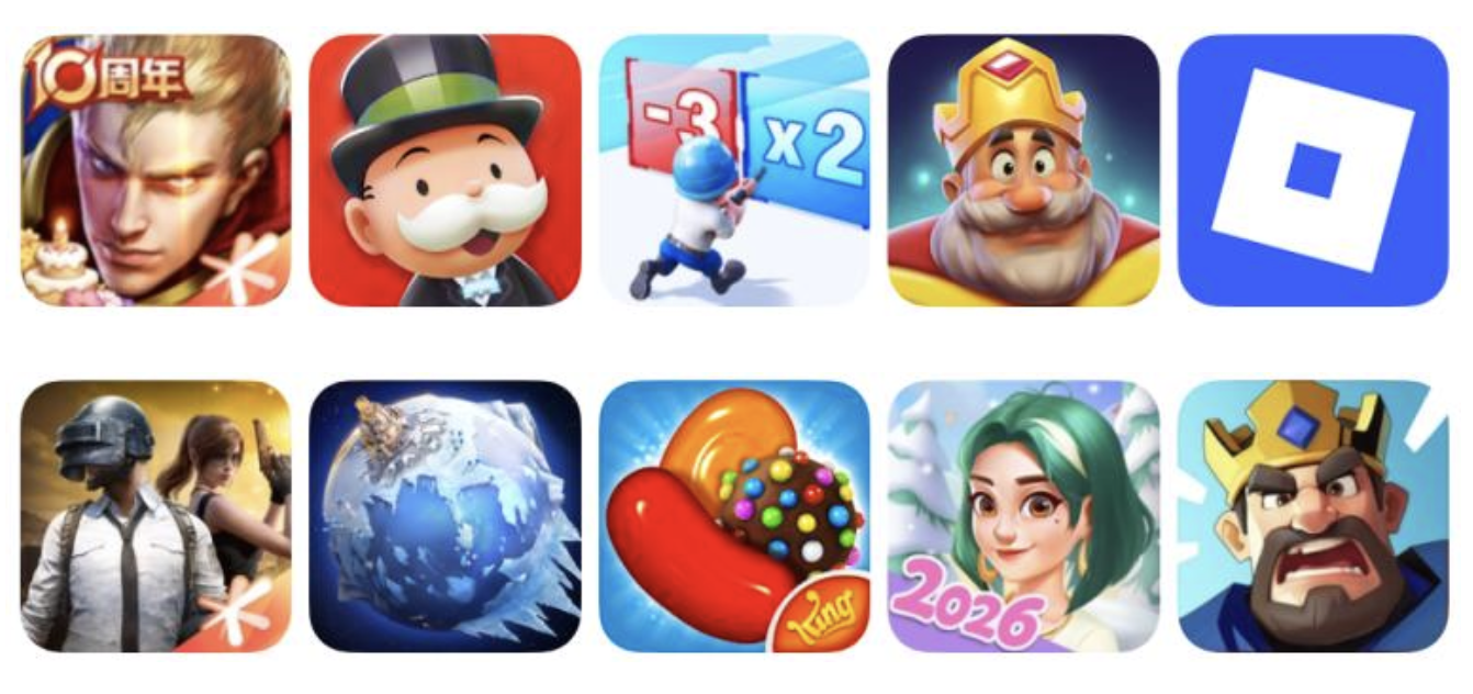 26年1月世界モバイルゲーム売上高、　「王者栄耀」が1.7億ドルで首位復帰