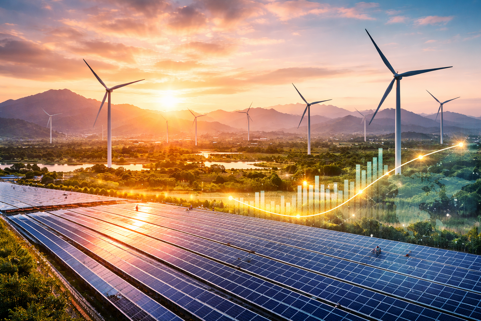 中国の新規風力・太陽光発電設備容量、25年は4億3000万キロワット時、再び過去最高に