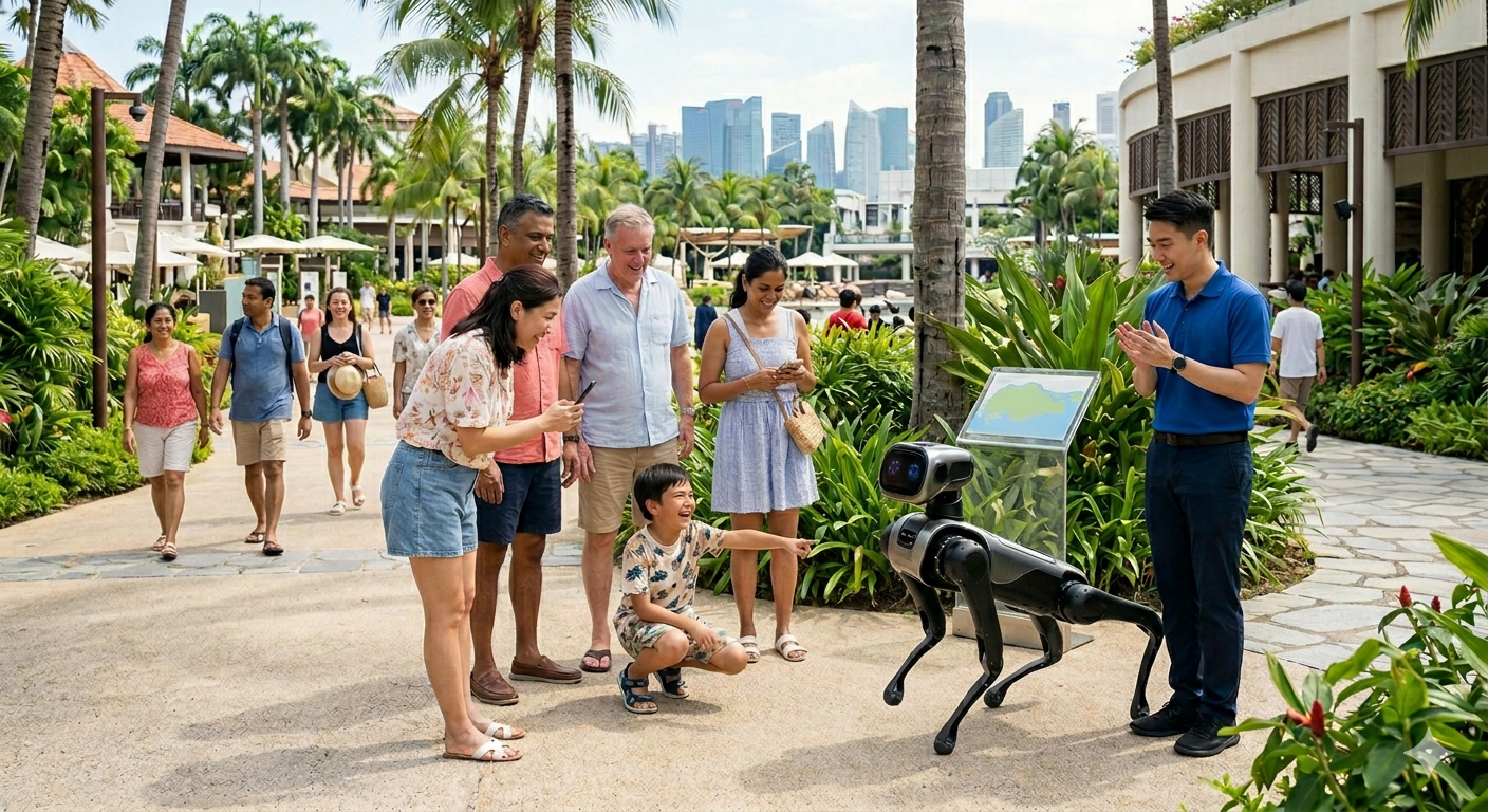 中国Unitreeのロボット犬、シンガポールで「海外の初勤務」